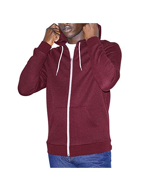 American Apparel unisex-adult Peppered Fleece Long Sleeve Zip Hoodie