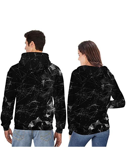 ALISISTER Unisex 3D Hoodie Pullover Sweatshirt Fleece Hooded with Pocket Clothes