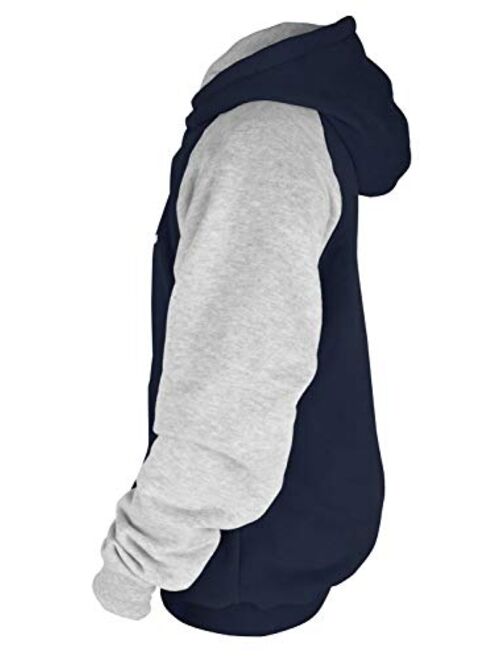 Zlor Mens Go Cowboys Embroidery Soft Cotton Pullover Hoodie