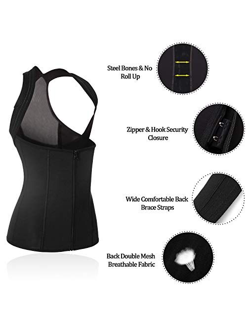 Women Back Braces Posture Corrector Waist Trainer Vest Tummy Control Body Shaper for Spinal Neck Shoulder and Upper Back Support