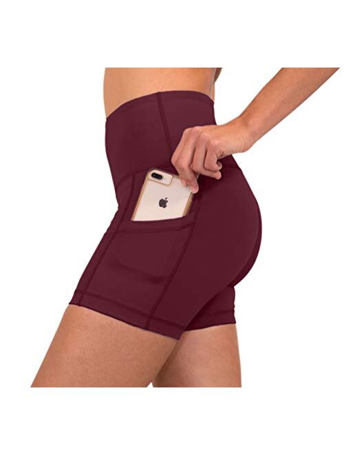 90 Degree By Reflex - High Waist Power Flex Yoga Shorts with Side Pocket