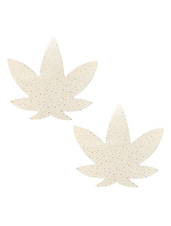 Neva Nude Dope AF Weed Leaf Nipztix Pasties Nipple Covers, Medical Grade Adhesive, Waterproof, Made in USA