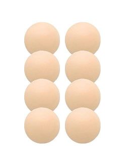 4 Pairs Womens Reusable Adhesive Nipple Covers Invisible Round Silicone Cover (4 round)