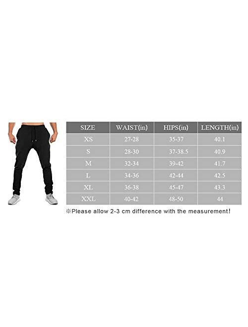 TBMPOY Men's Running Jogger Athletic Pants Slim Fit Sweatpants Gym Tapered Pants