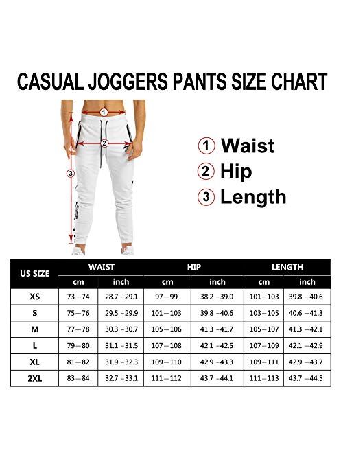 PIDOGYM Men's Athletic Running Sport Jogger Pants Slim Striped Workout  Casual Joggers Tapered Sweatpants