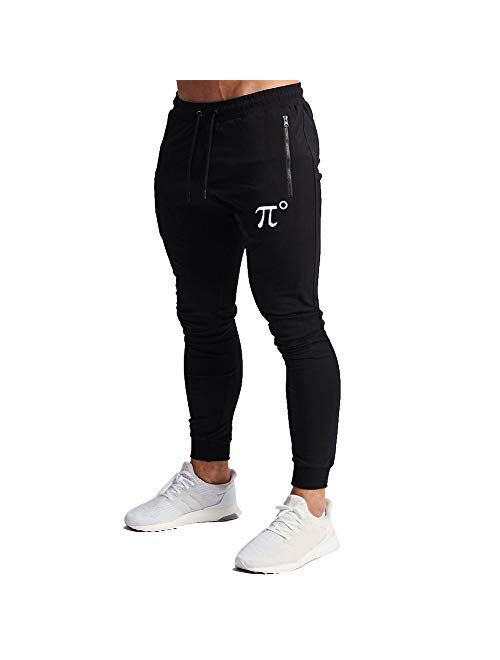 Wangdo Men's Joggers Sweatpants Gym Training Workout Pants Slim Fit with Zipper Pockets