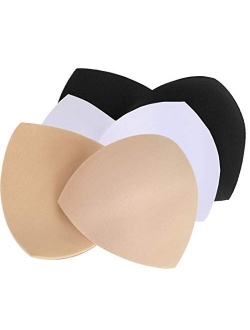 Womens Removable Smart Cups Bra Replacement Inserts Liner Pads 3 Pairs In Set