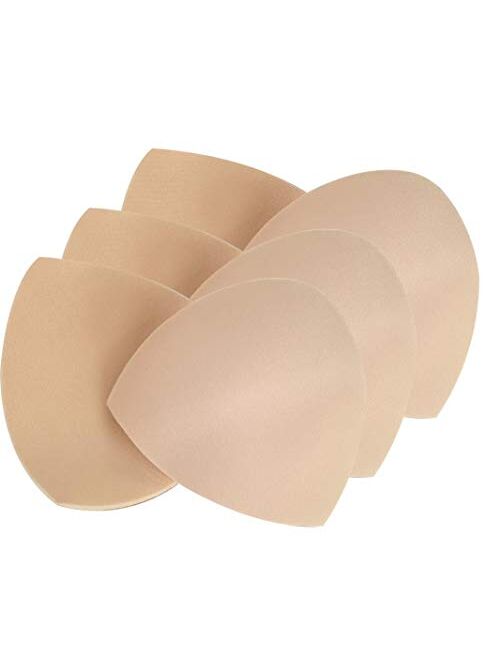 Womens Removable Smart Cups Bra Replacement Inserts Liner Pads 3 Pairs In Set