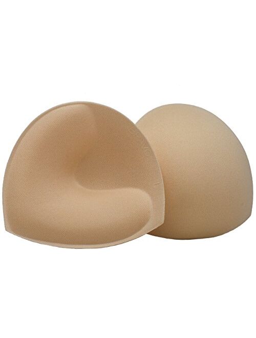 Bravo Women's Ultra Shaper Bra Pad inserts. Rounded top, pushes up and in.