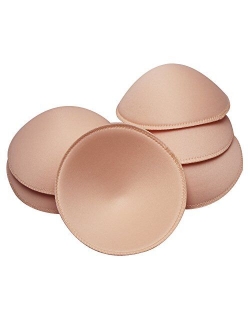 TopBine 3 pairs Round Soft Bra Inserts Pads Removable Sport Bra Cups inserts Mastectomy Bra Inserts For Bikini Top Swimsuit