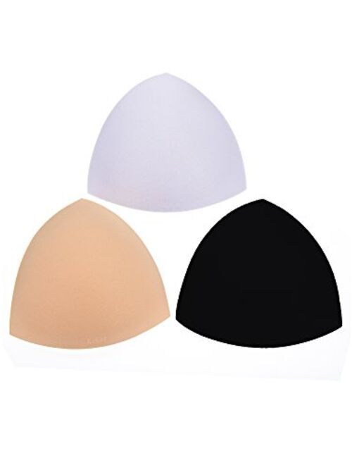 Buy 6 Pairs Bra Pads Bra Insert Cups Push Up Foam Bra Black 1 White 1 Beige 1 Triangle 6122