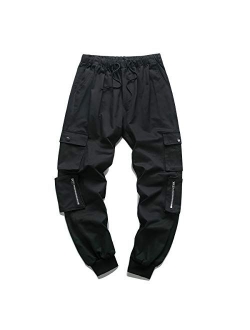 Nantersan Men's Casual Elastic Waist Jogger Pants Cargo Pants Ankle Length Pants