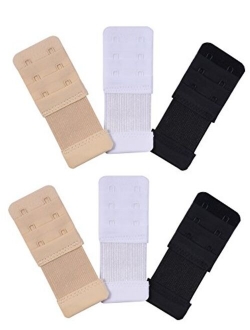 eBoot Bra Hook Strap Bra Extender for Women Lady, 2 Hooks 3 Rows, 6 Pieces