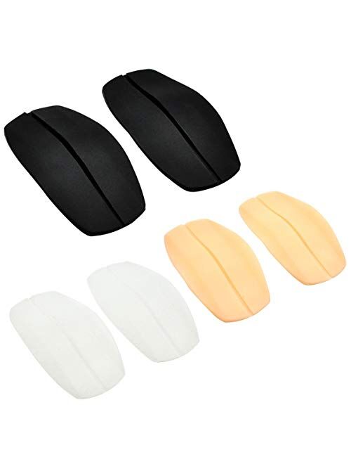 Lady Up Soft Silicone Bra Strap Cushions Holder Non-slip Shoulder Pads Ease Shoulder Discomfort Black Nude White