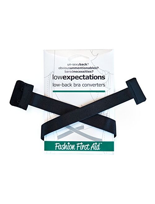 Fashion First Aid Women's Low Expectations Low Back Bra Converters for Plunging Backless Dress Top, Adjustable