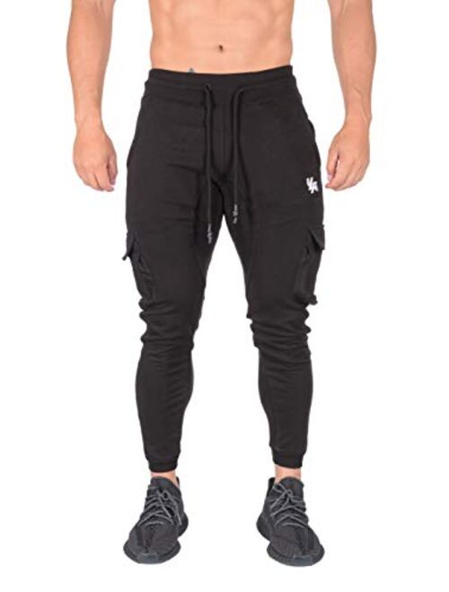 Buy YoungLA Cargo Joggers Men Skinny Tapered Sweatpants Slim Gym Pants ...