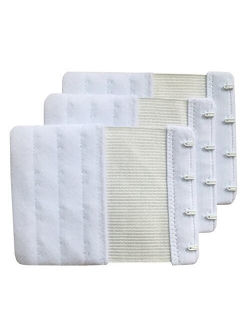 Chanie Women Pack of 3 Soft Comfortable 4 Hooks Bra Extender