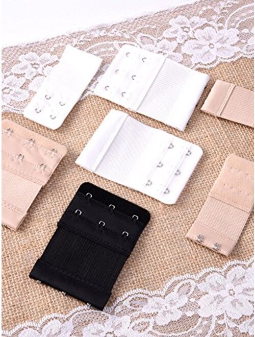 eBoot Bra Extender Elastic Bra Band Extension, 2 Hooks and 3 Hooks, 12 Pieces