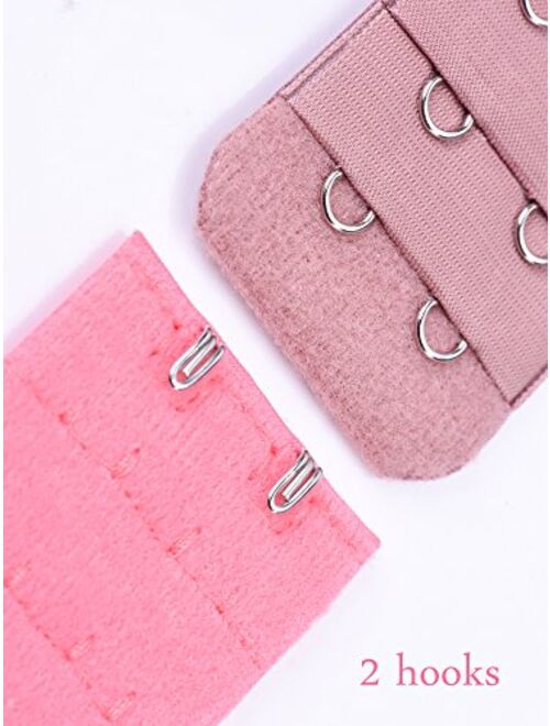 eBoot 18 Pieces Bra Strap Extender Bra Extension Straps, 3 Row 2 Hook, 18 Color