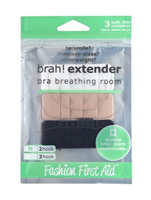 Fashion First Aid Women's Brah Extender: Bra Breathing Room, 2-Hook Narrow (3 Pack)