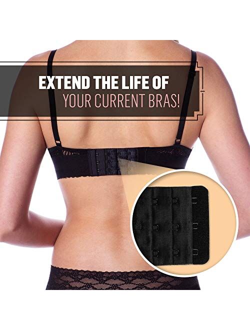 Bra Extender 3 Hooks Band Extension - Soft Comfortable Adjustable for Plus Size - Womens Bras Accessories