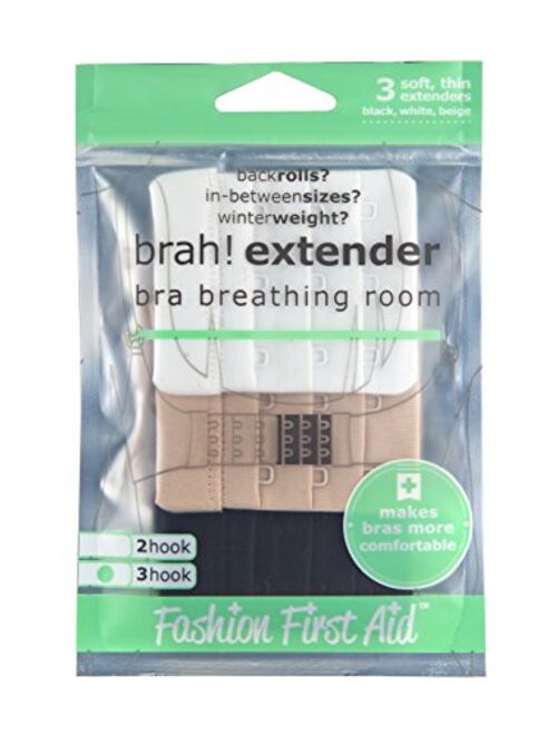 Fashion First Aid Women's Brah Extender: Bra Breathing Room, 3-Hook (3 Pack)