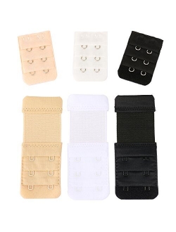 Closecret Women's Assorted Bra Back Strap Extenders With 1 to 3 Hook Optional