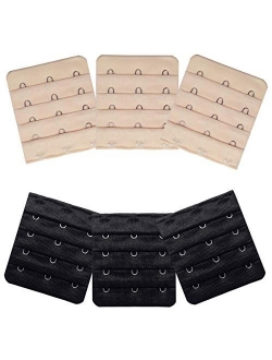 Ultra Soft Bra Extender Band Breathing Room 4 Rows Hook & Eye Extension Strap