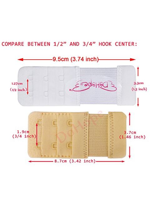 Elastic Adjustable Bra Extender 2 Hook 3 Rows Narrow Bra Band Extension