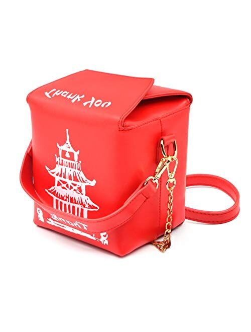 Fashion Crossbody Shoulder Bag, i5 Chinese Takeout Box Purse with Comfortable Chain Strap