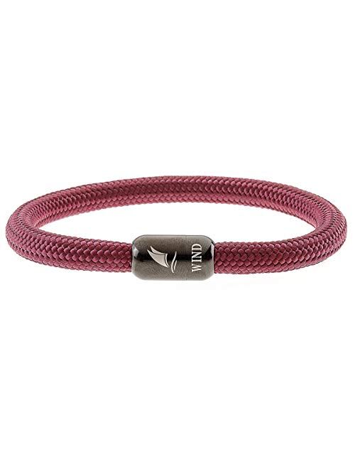 Wind Passion Stainless Steel Magnetic Clasp Durable Rope Cord Unisex Bracelet for Men Women