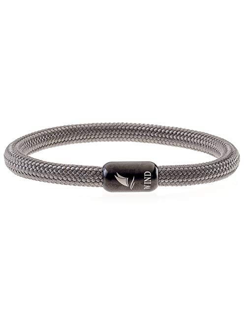 Wind Passion Stainless Steel Magnetic Clasp Durable Rope Cord Unisex Bracelet for Men Women