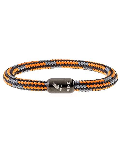 Wind Passion Stainless Steel Magnetic Clasp Durable Rope Cord Unisex Bracelet for Men Women