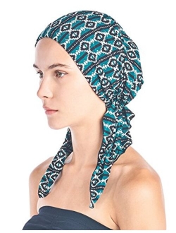 Ashford & Brooks Pre Tied Bandana Turban Chemo Head Scarf Sleep Hair Cover Hat