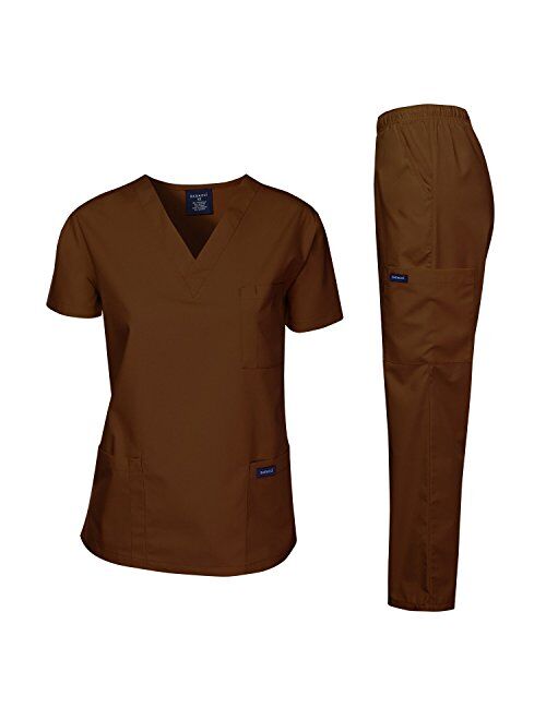 Dagacci Scrubs Medical Uniform Women and Man Scrubs Set Medical Scrubs Top and Pants