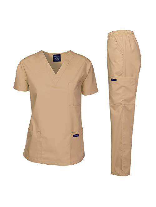 Dagacci Scrubs Medical Uniform Women and Man Scrubs Set Medical Scrubs Top and Pants