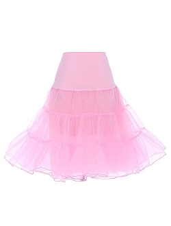 DRESSTELLS Women's Vintage Rockabilly Petticoat Skirt Tutu 1950s Underskirt