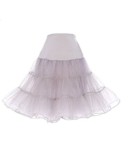 DRESSTELLS Women's Vintage Rockabilly Petticoat Skirt Tutu 1950s Underskirt