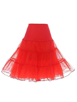 DRESSTELLS Women's Vintage Rockabilly Petticoat Skirt Tutu 1950s Underskirt