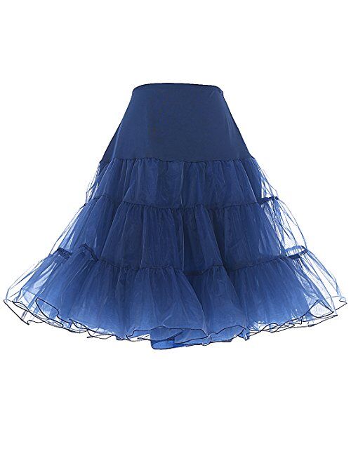 DRESSTELLS Women's Vintage Rockabilly Petticoat Skirt Tutu 1950s Underskirt