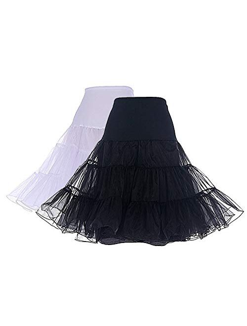 DRESSTELLS Women's Vintage Rockabilly Petticoat Skirt Tutu 1950s Underskirt