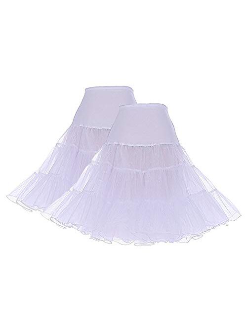 DRESSTELLS Women's Vintage Rockabilly Petticoat Skirt Tutu 1950s Underskirt