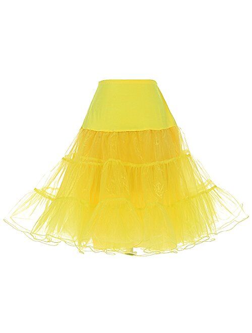 DRESSTELLS Women's Vintage Rockabilly Petticoat Skirt Tutu 1950s Underskirt