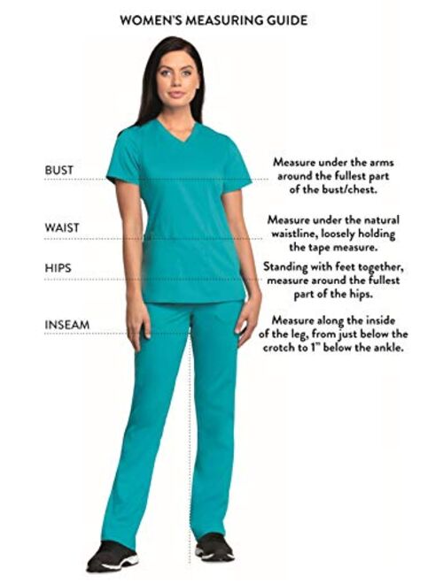 CHEROKEE Women's Workwear Elastic Waist Cargo Scrubs Pant