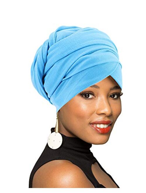 Turban Head Wrap Scarf,African Long Scarf Turban Shawl Hair Bohemian Headwrap