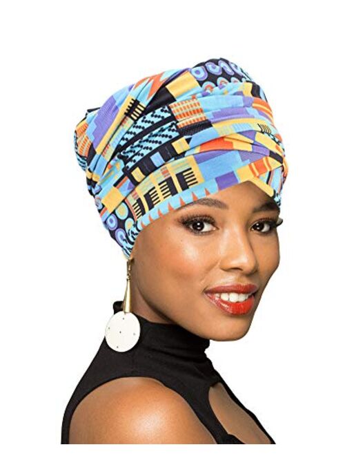 Turban Head Wrap Scarf,African Long Scarf Turban Shawl Hair Bohemian Headwrap