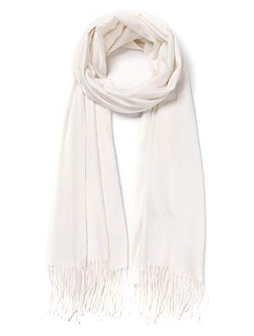 Cindy & Wendy Large Soft Cashmere Silky Pashmina Solid Shawl Wrap Scarf for Women