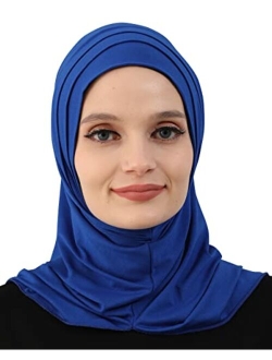 Jersey Shawl for Women Cotton Head Wrap Instant Modesty Turban Cap Scarf