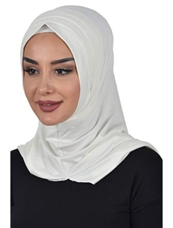 Jersey Shawl for Women Cotton Head Wrap Instant Modesty Turban Cap Scarf