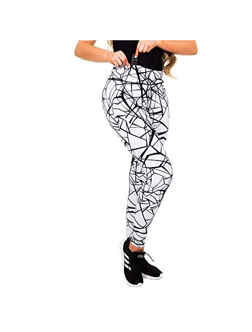 CompressionZ High Waisted Women's Leggings - Compression Pants for Yoga Running Gym & Everyday Fitness